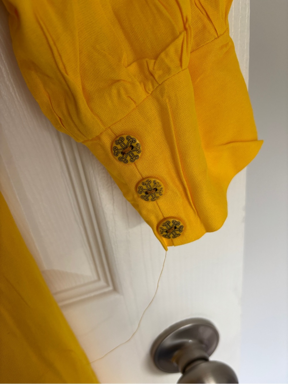 Mustard Yellow Ruffle One Piece Dress - Picture 3 of 3